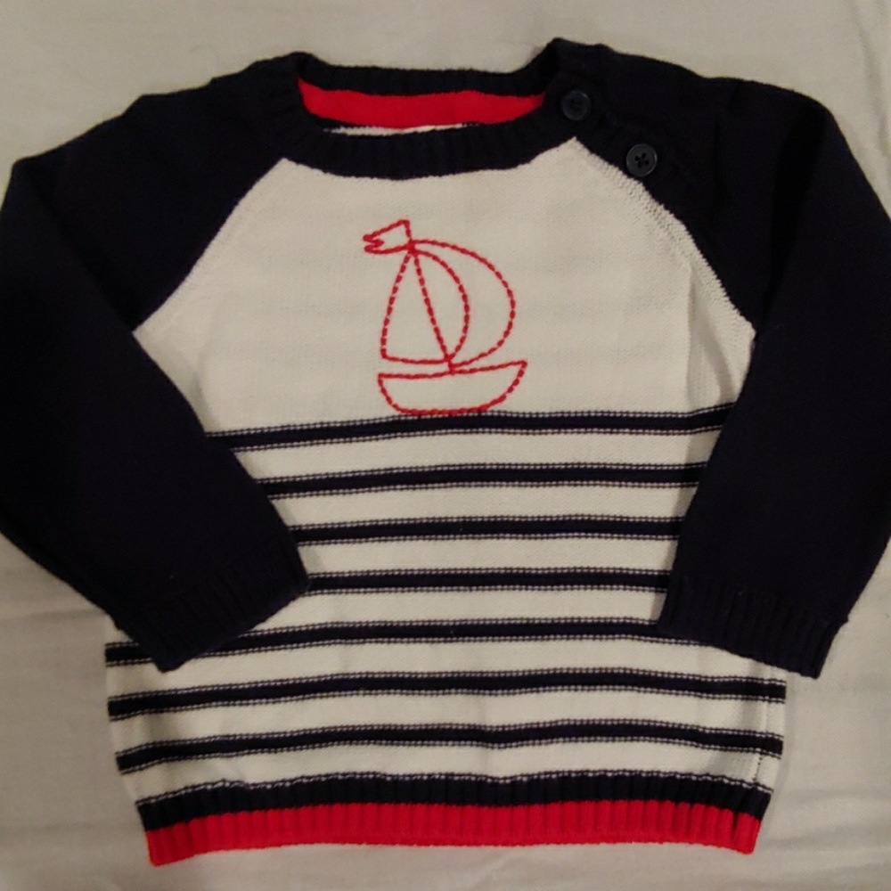 Baby boy Gymboree sailboat sweater